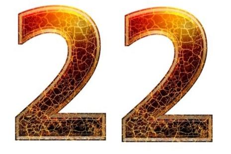 התאמה נומרולוגית למספרי 22